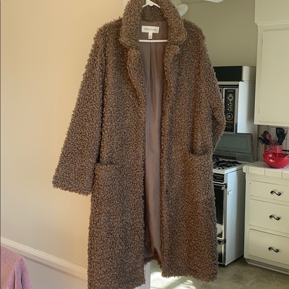 Prologue Jackets & Blazers - Prologue Brown Faux Shearling Jacket